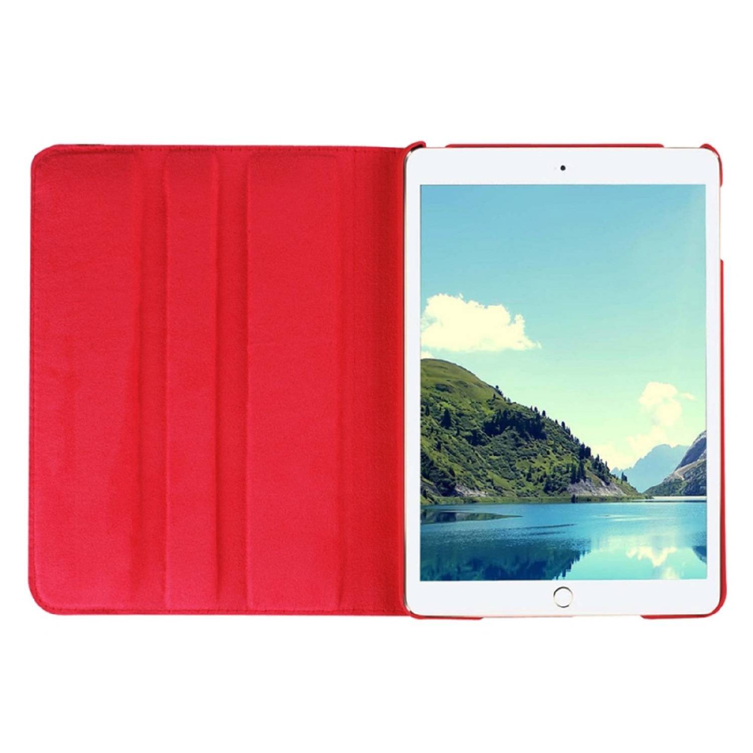Schutzhülle für iPad Mini 4/5/6 Tablet Hülle Schutz Tasche Case Cover Rot 360 Grad drehbar Rotation Bumper