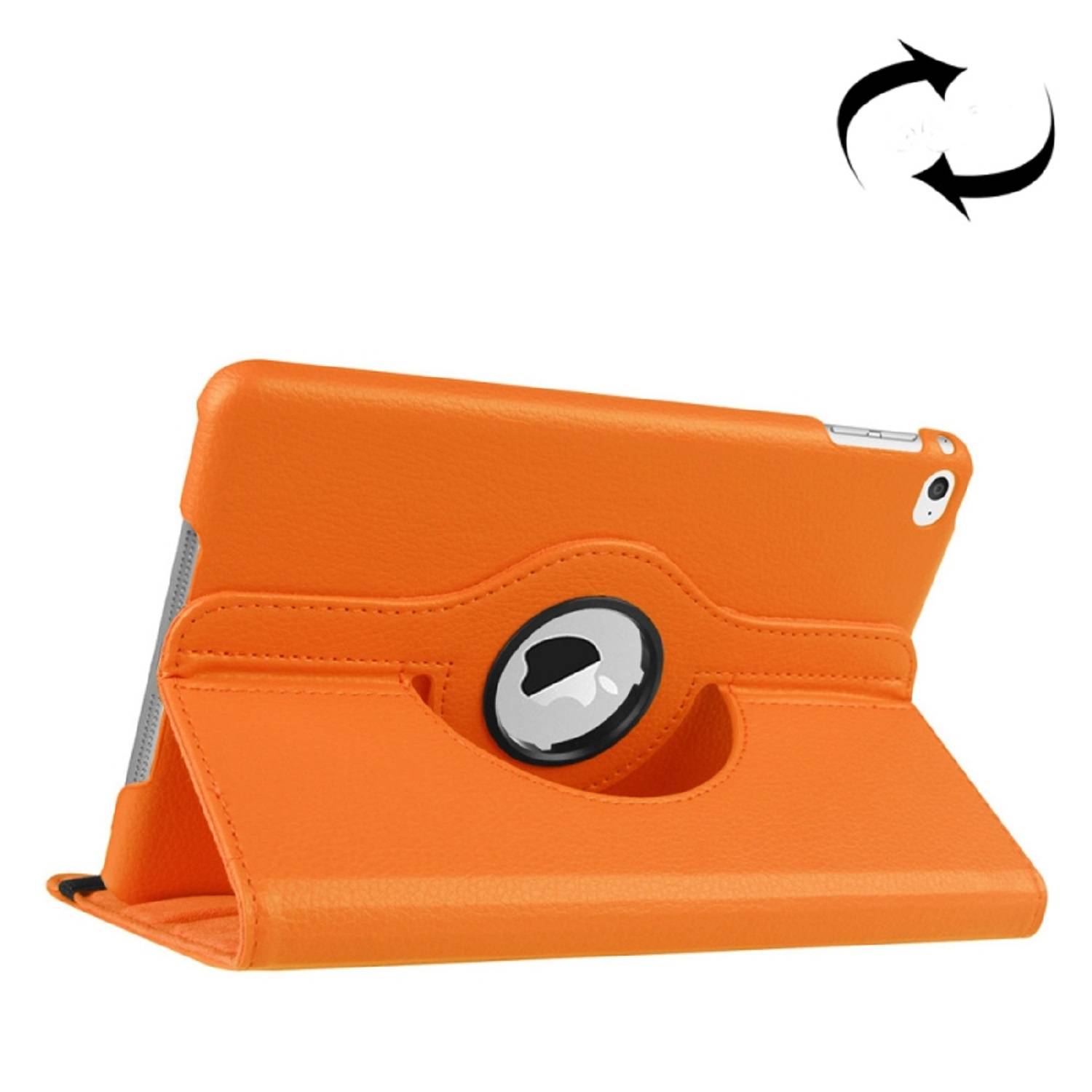 Schutzhülle für iPad Mini 4/5 Tablet Hülle Schutz Tasche Case Cover Orange 360 Grad drehbar Rotation Bumper