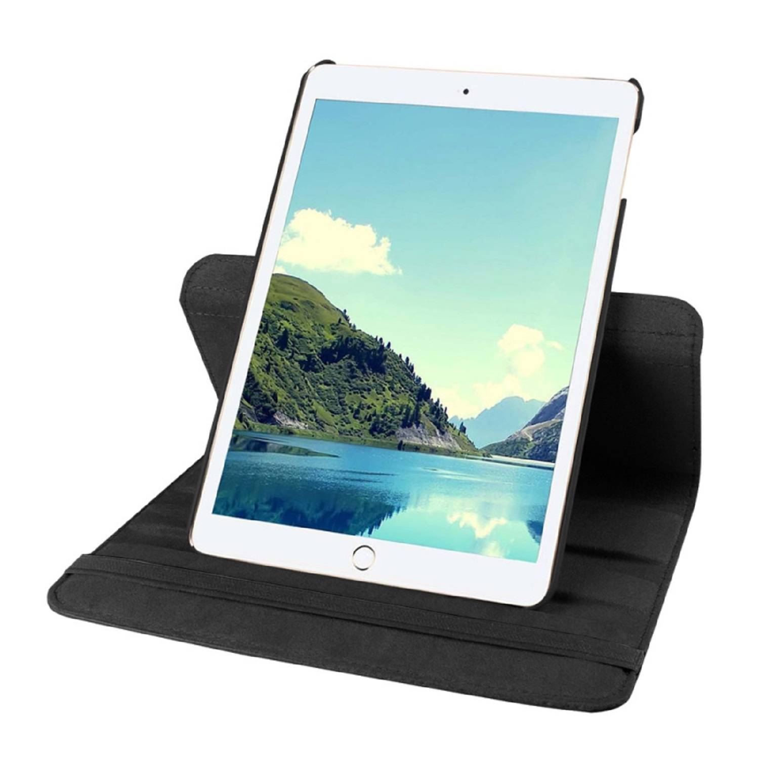 Schutzhülle für iPad Mini 4/5/6 Tablet Hülle Schutz Tasche Case Cover Schwarz 360 Grad drehbar Rotation Bumper