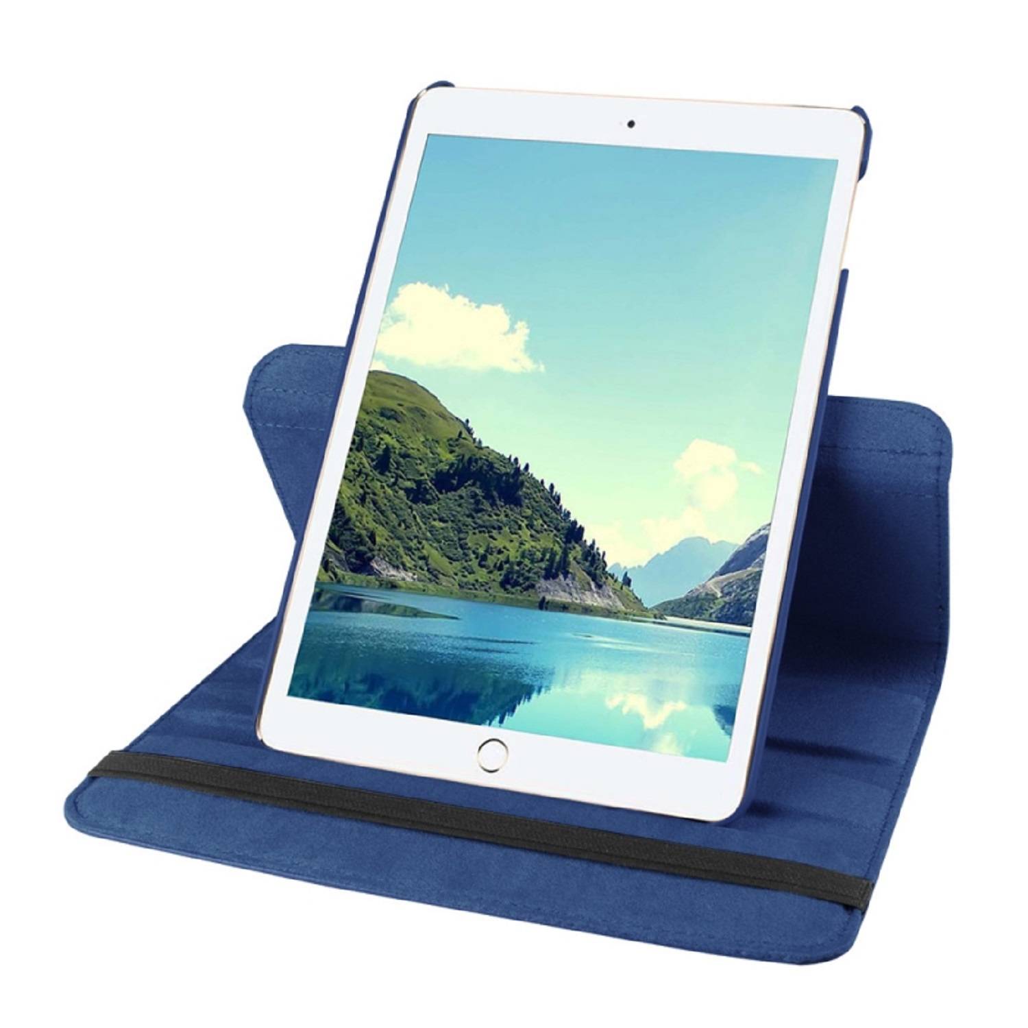 Schutzhülle für iPad Mini 4/5 Tablet Hülle Schutz Tasche Case Cover Blau 360 Grad drehbar Rotation Bumper