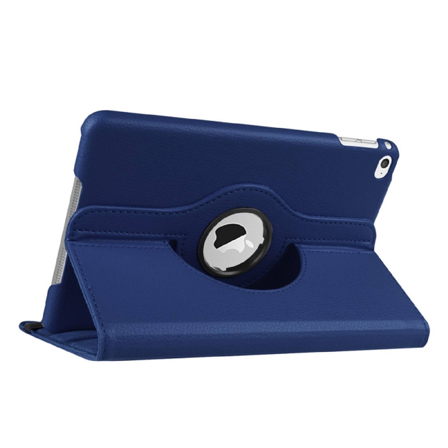 Schutzhülle für iPad Mini 4/5 Tablet Hülle Schutz Tasche Case Cover Blau 360 Grad drehbar Rotation Bumper