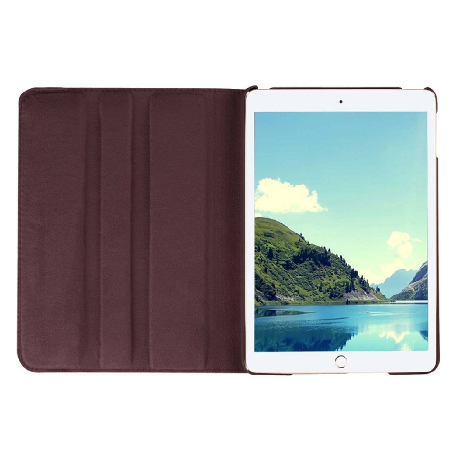 Schutzhülle für iPad Mini 4/5 Tablet Hülle Schutz Tasche Case Cover Braun 360 Grad drehbar Rotation Bumper