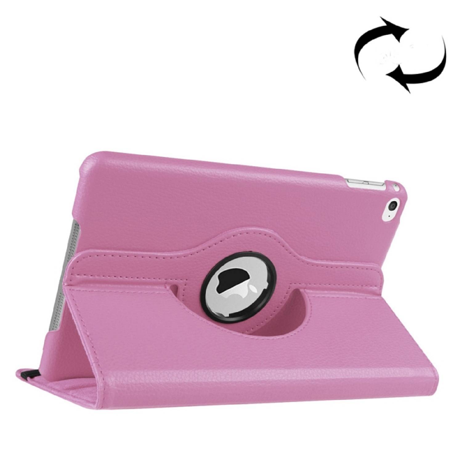 Schutzhülle für iPad Mini 4/5 Tablet Hülle Schutz Tasche Case Cover Pink 360 Grad drehbar Rotation Bumper