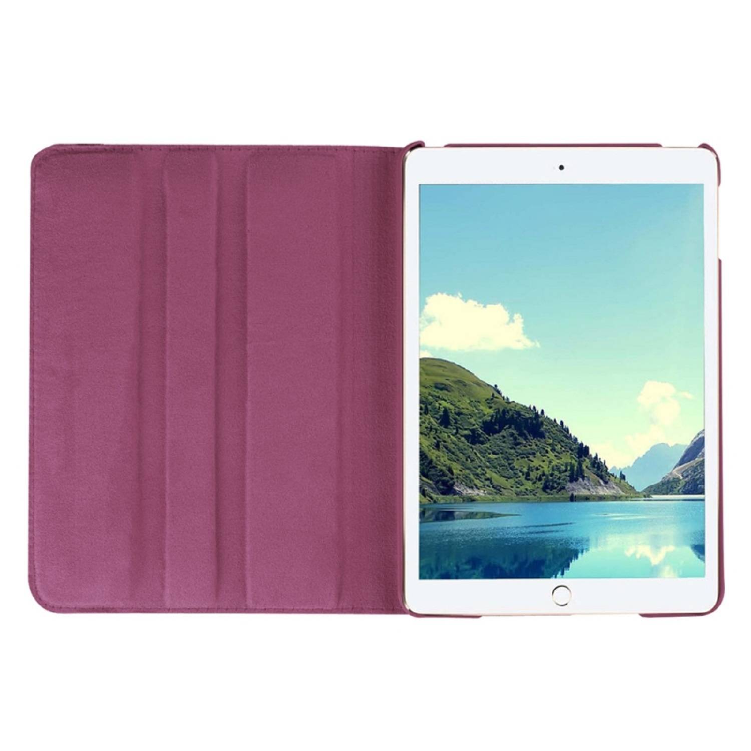 Schutzhülle für iPad Mini 4/5 Tablet Hülle Schutz Tasche Case Cover Lila 360 Grad drehbar Rotation Bumper