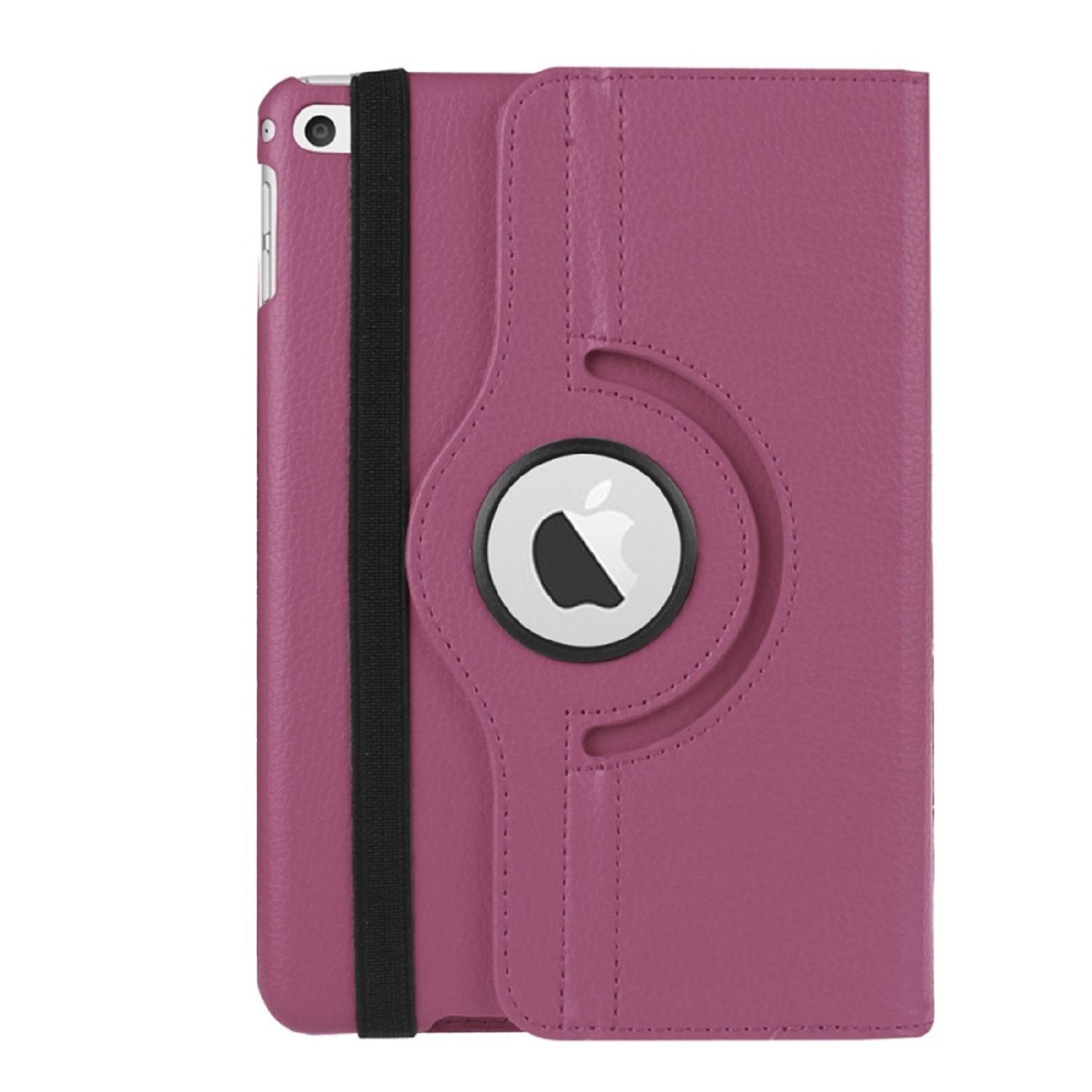 Schutzhülle für iPad Mini 4/5 Tablet Hülle Schutz Tasche Case Cover Lila 360 Grad drehbar Rotation Bumper