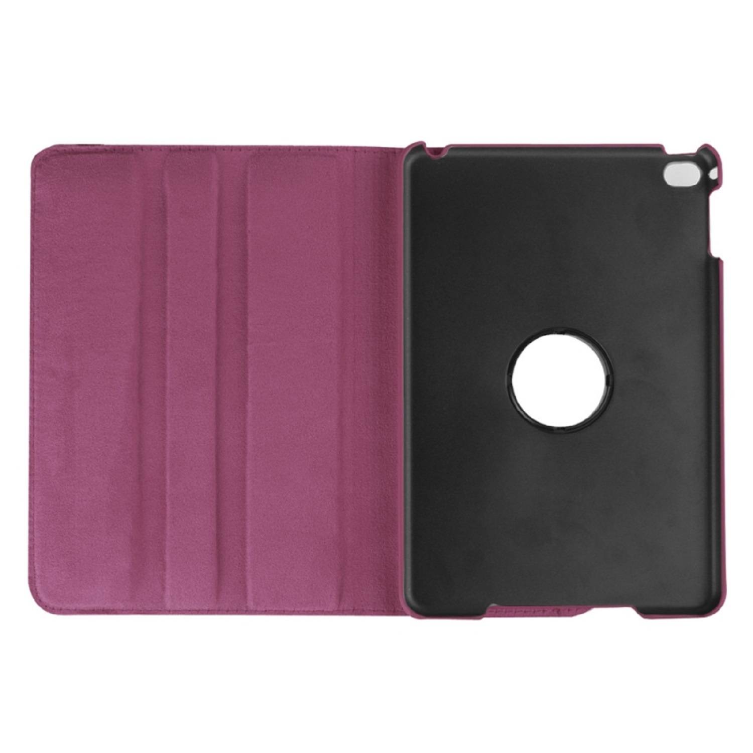 Schutzhülle für iPad Mini 4/5 Tablet Hülle Schutz Tasche Case Cover Lila 360 Grad drehbar Rotation Bumper