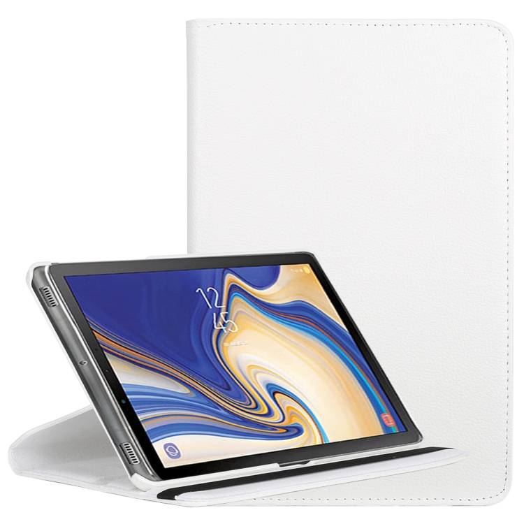 Tablet Tasche für Samsung Galaxy Tab S4 10.5 Leder Schutzhülle 360° Case Cover Weiß