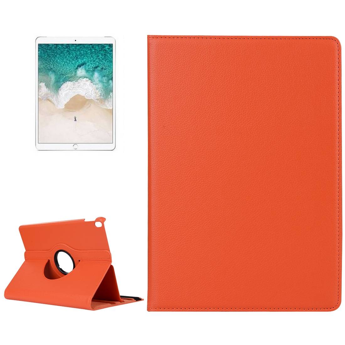 Schutzhülle für iPad Pro 10.5 Tablet Hülle Schutz Tasche Case Cover Orange 360 Grad drehbar Rotation Bumper