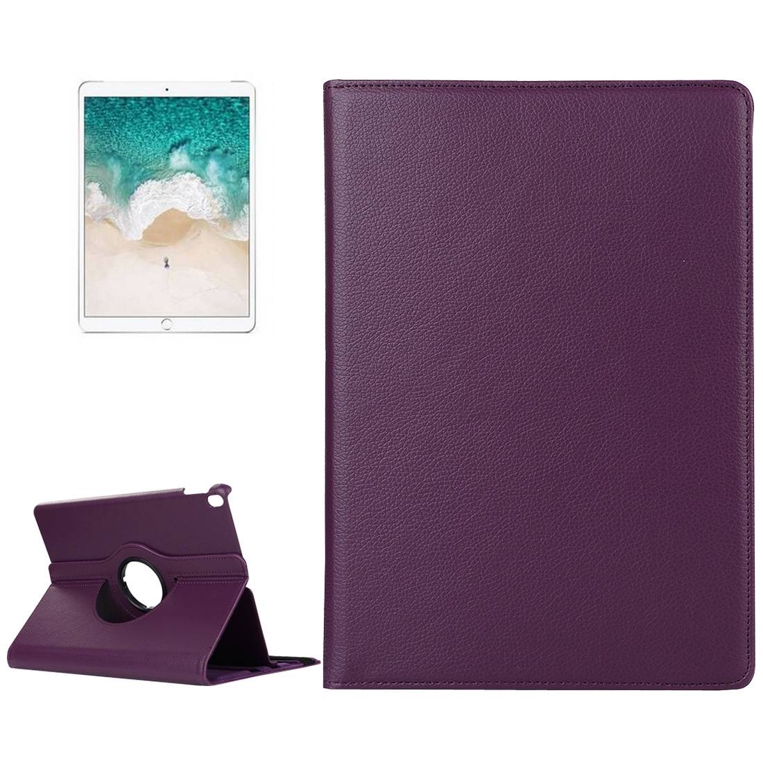 Schutzhülle für iPad Pro 10.5 Tablet Hülle Schutz Tasche Case Cover Lila 360 Grad drehbar Rotation Bumper