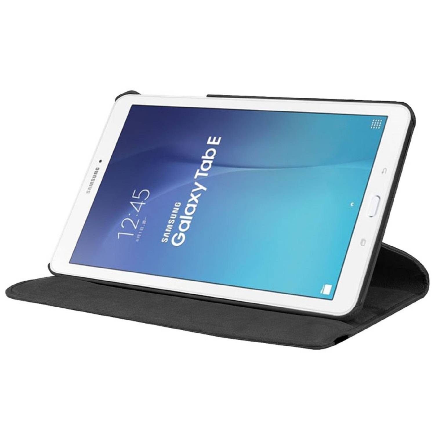 Tablet Tasche für Samsung Galaxy Tab E 9.6 Leder Schutz Hülle 360 ° Case Schwarz
