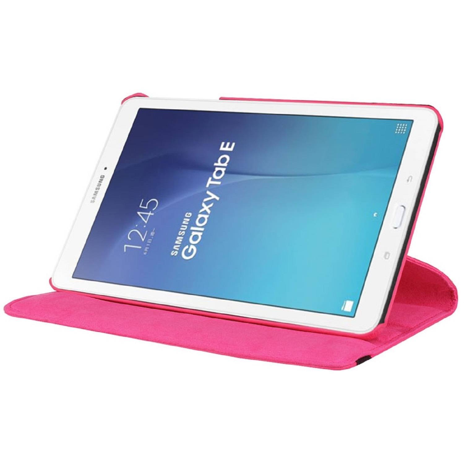 Tablet Tasche für Samsung Galaxy Tab E 9.6 Leder Schutz Hülle 360 ° Case Rose