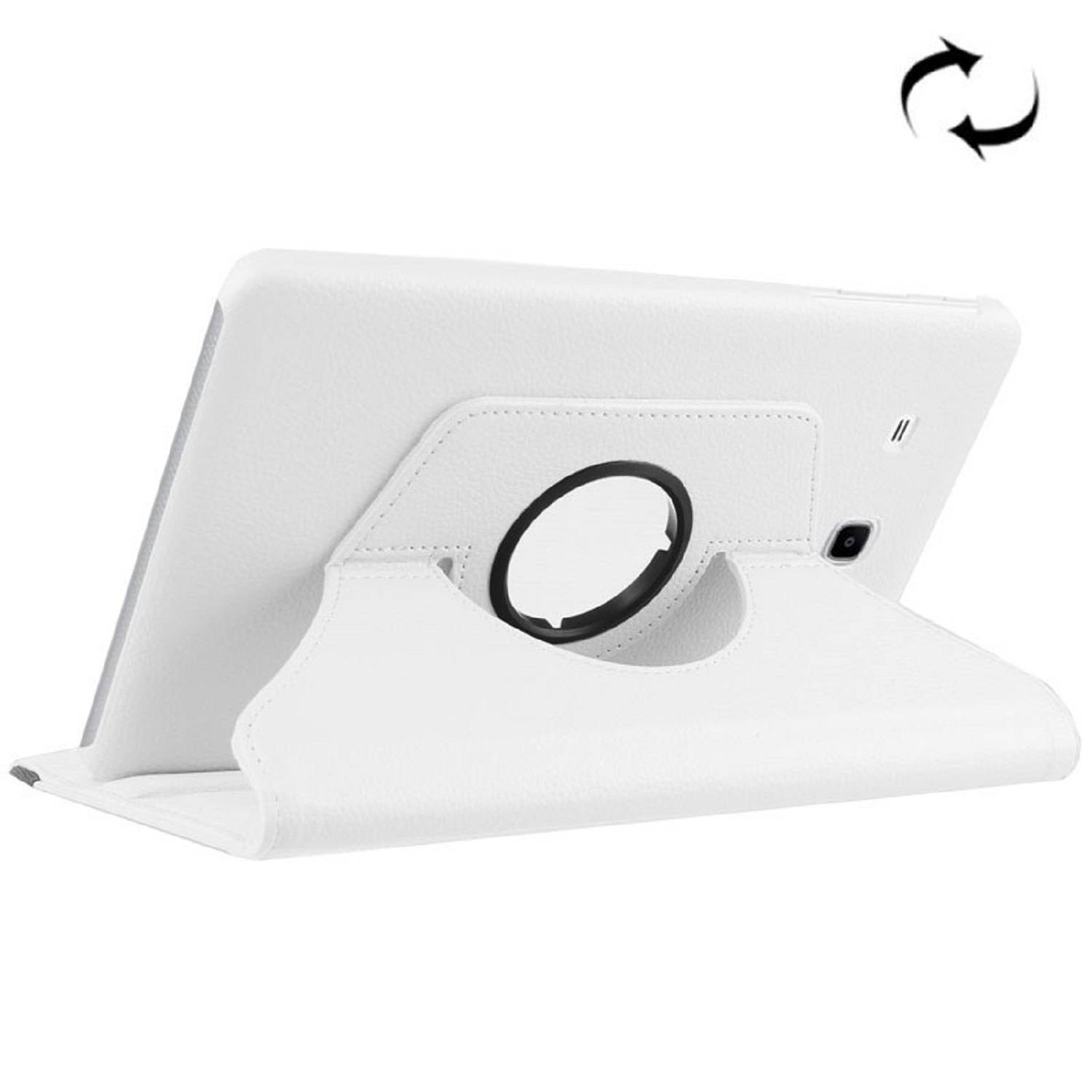 Tablet Tasche für Samsung Galaxy Tab E 9.6 Leder Schutz Hülle 360 ° Case Weiß