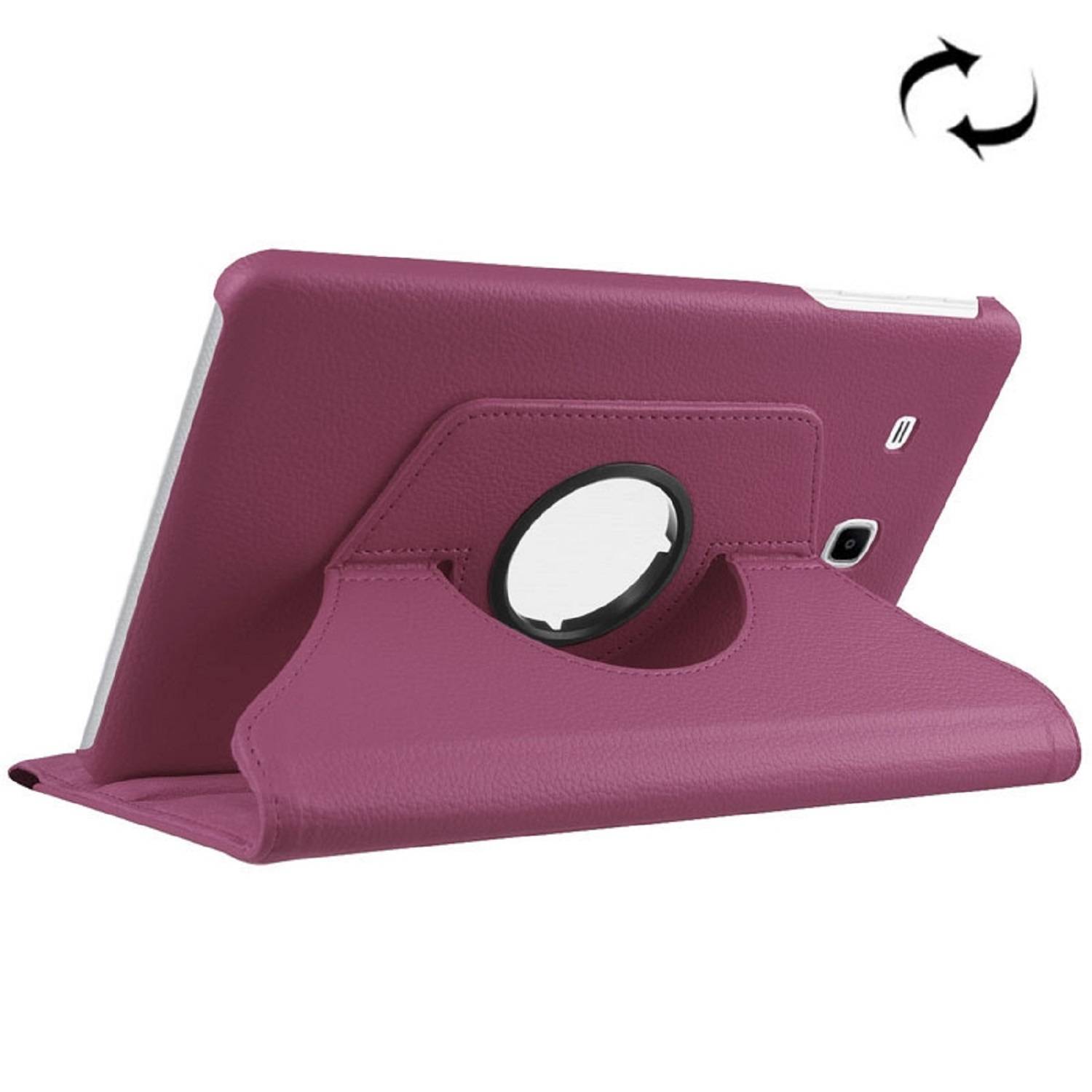 Tablet Tasche für Samsung Galaxy Tab E 9.6 Leder Schutz Hülle 360 ° Case Lila