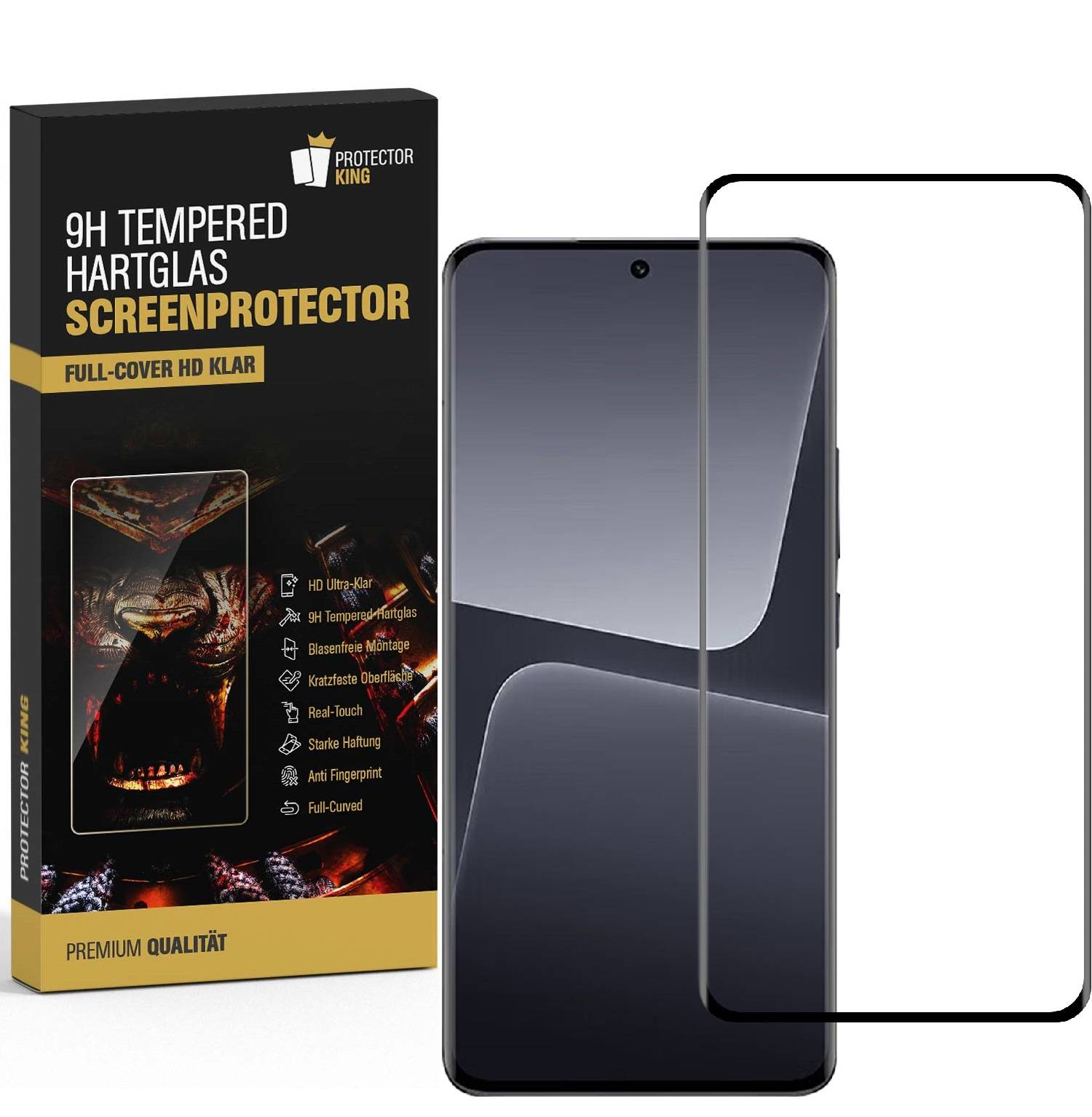 3x 9H Panzerglas für Xiaomi 13T/ 13T Pro FULL COVER 3D KLAR Displayschutz Schutzglas echtes Tempered Glass Schutzfolie Panzerfolie Screen-Protector