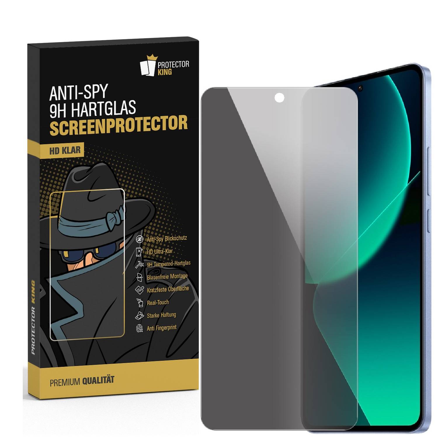 3x Blickschutz 9H Panzerhartglas für Xiaomi 13T/ 13T Pro Sichtschutz echtes Tempered Panzerglas Displayschutz Panzerfolie Schutzfolie Schutzglas