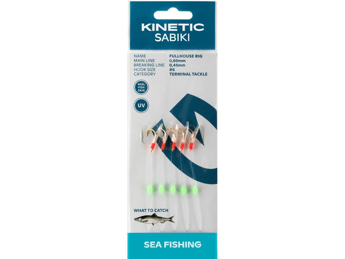 Kinetic Sabiki FullHouse #6 Fishskin Heringsvorfach Heringssystem