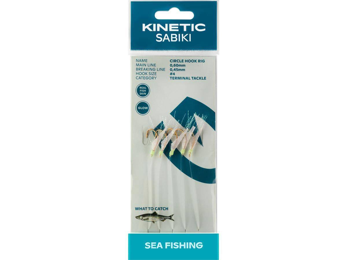 Kinetic Sabiki Circle Hook #6 Fishskin/Flash Heringsvorfach Heringssystem