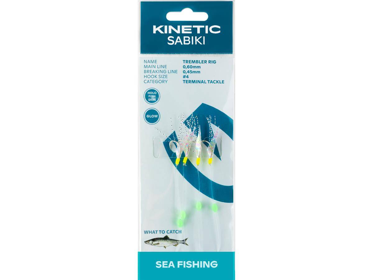 Kinetic Sabiki Trembler #4 Holo Fishskin/ Pearl Flash Heringsvorfach Heringssystem
