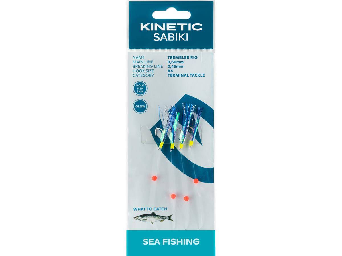 Kinetic Sabiki Trembler #4 Holo Fishskin/ Blue Flash Heringsvorfach Heringssystem