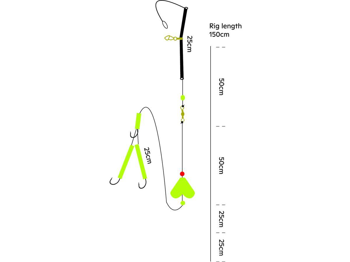 Kinetic Sabiki Halibut Glider #10/0-#5/0 Glow Heilbutt Leng Dorsch Rig Vorfach