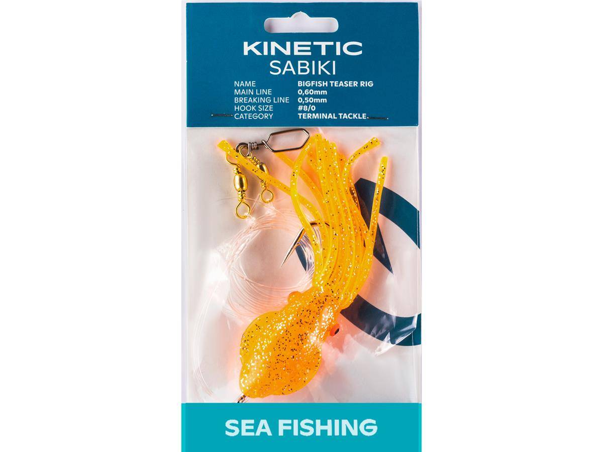 Kinetic Sabiki BigFish Teaser #8/0 Pink/Glow Heilbutt Leng Dorsch Rig Vorfach