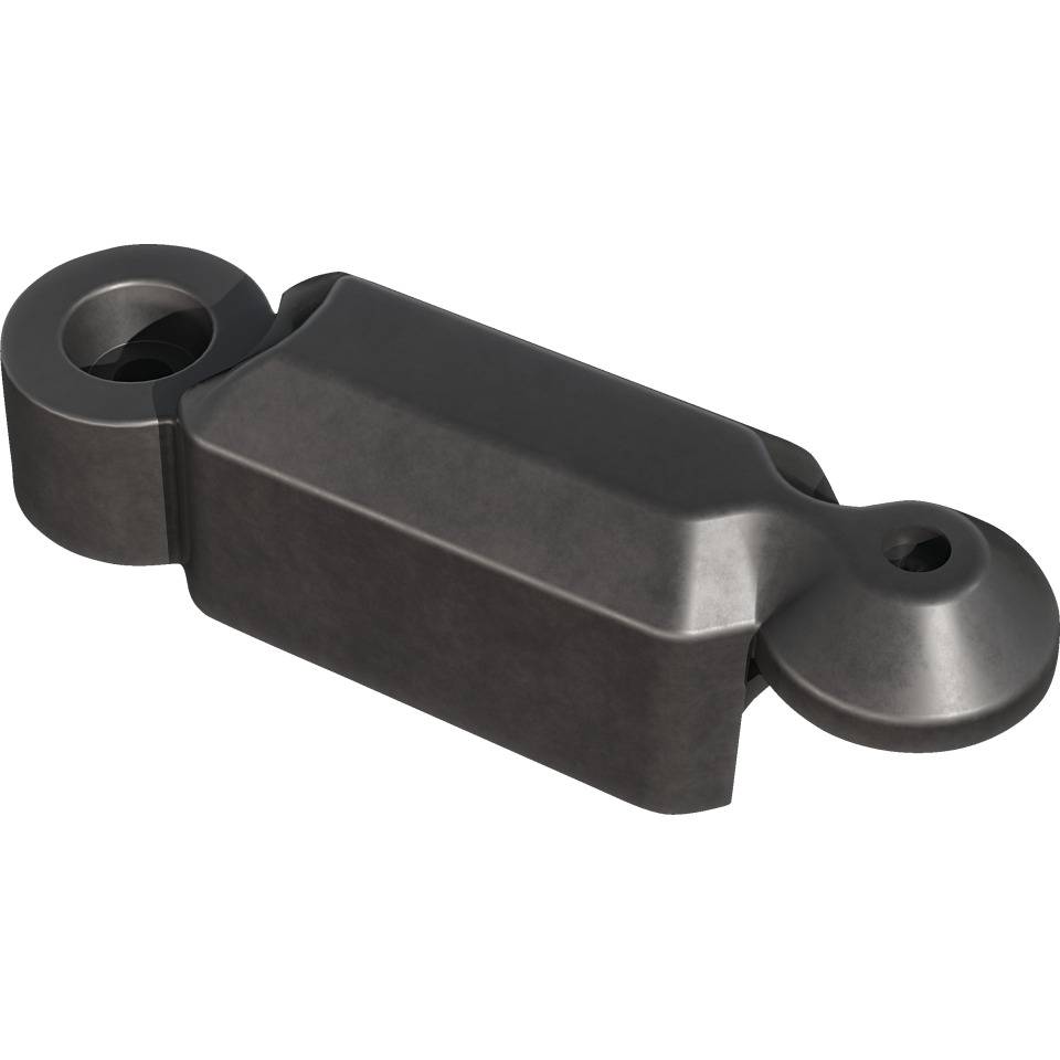 Leitbord, temporär o.permanent einsetzbar, schwarz, Gummigranulat, 600x160x160mm, 11kg