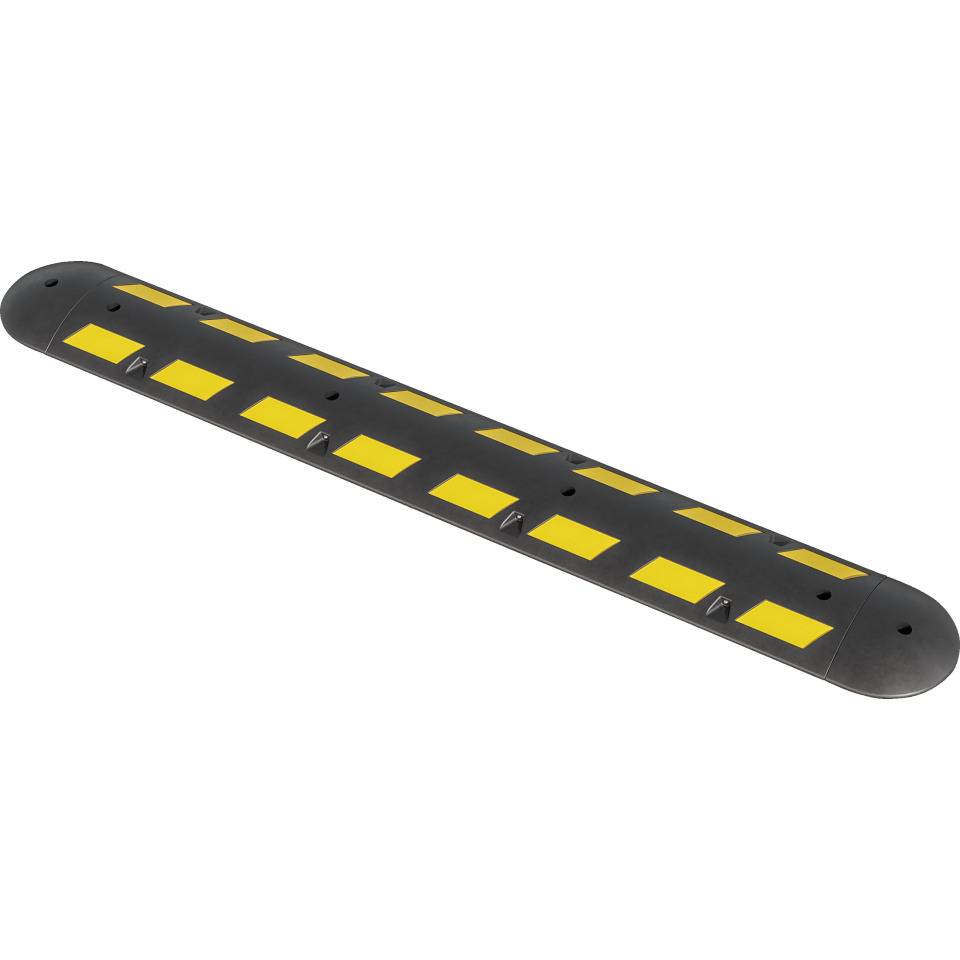 Tempo-Stopp-Schwellen, lang, Mittelteil, schwarz/gelb, Gummi, 1800x300x56mm
