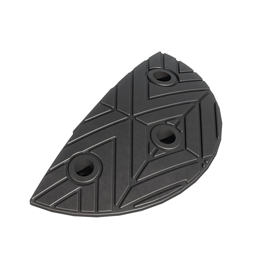 Tempo-Stopp-Schwelle, Anfangsstück, schwarz, Gummi, 2,1 kg, 400x200x75mm