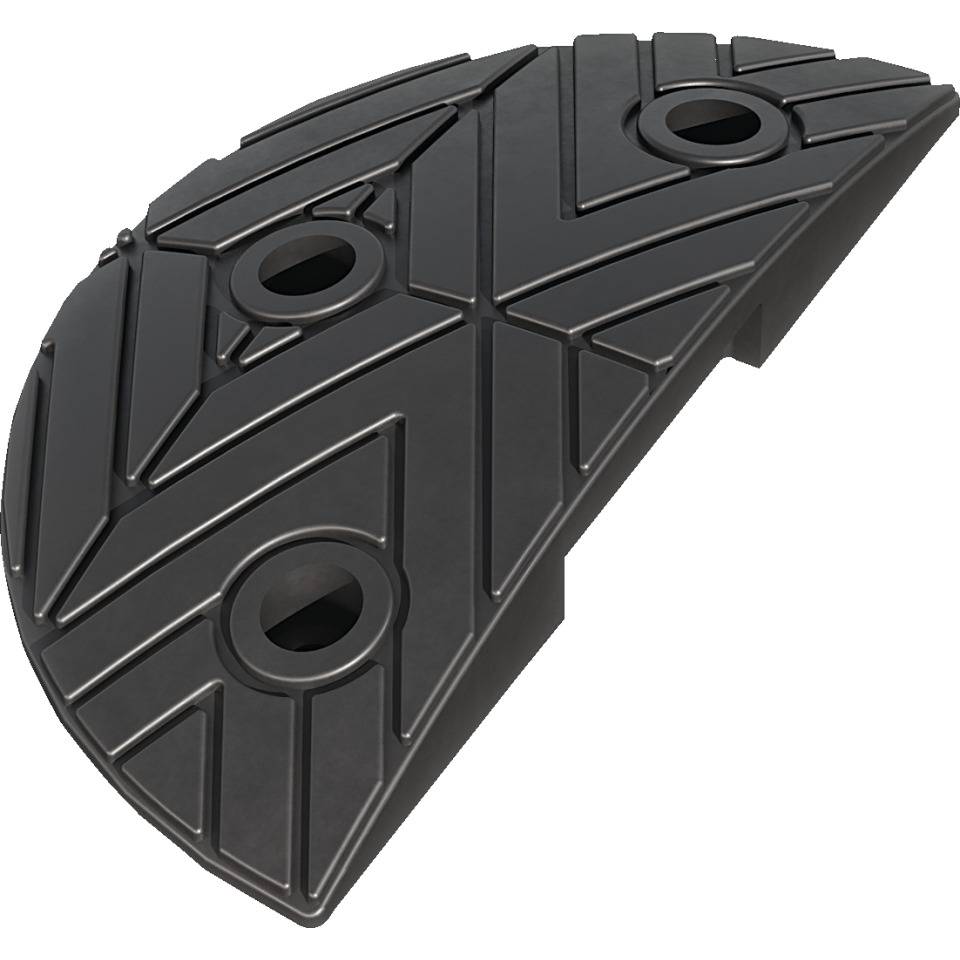 Tempo-Stopp-Schwelle, Endstück, schwarz, Gummi, 1,7 kg, 400x250x50mm