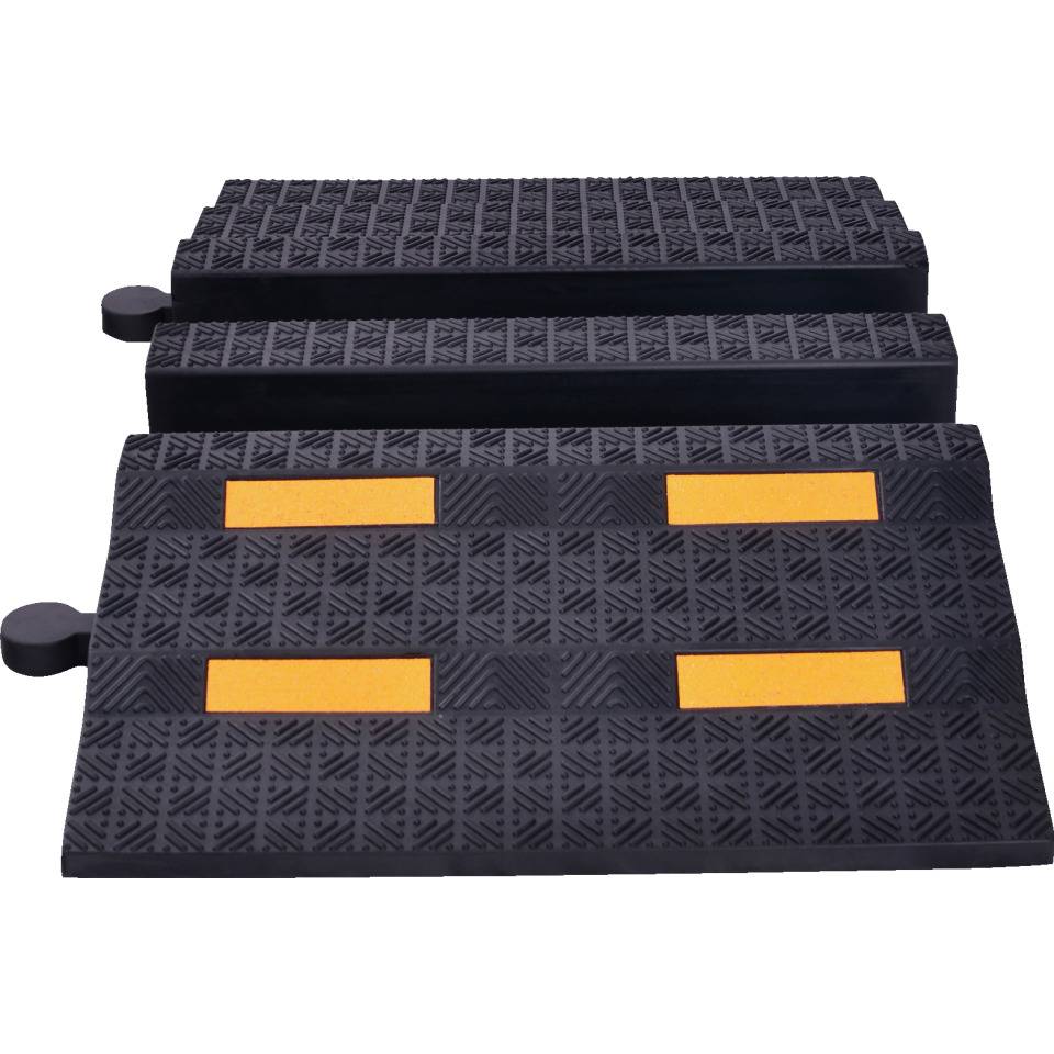 Kabelbrücke Maxi,vorübergeh.Schutz von Leitungen usw.,schwarz,Gummi,850x500x90mm