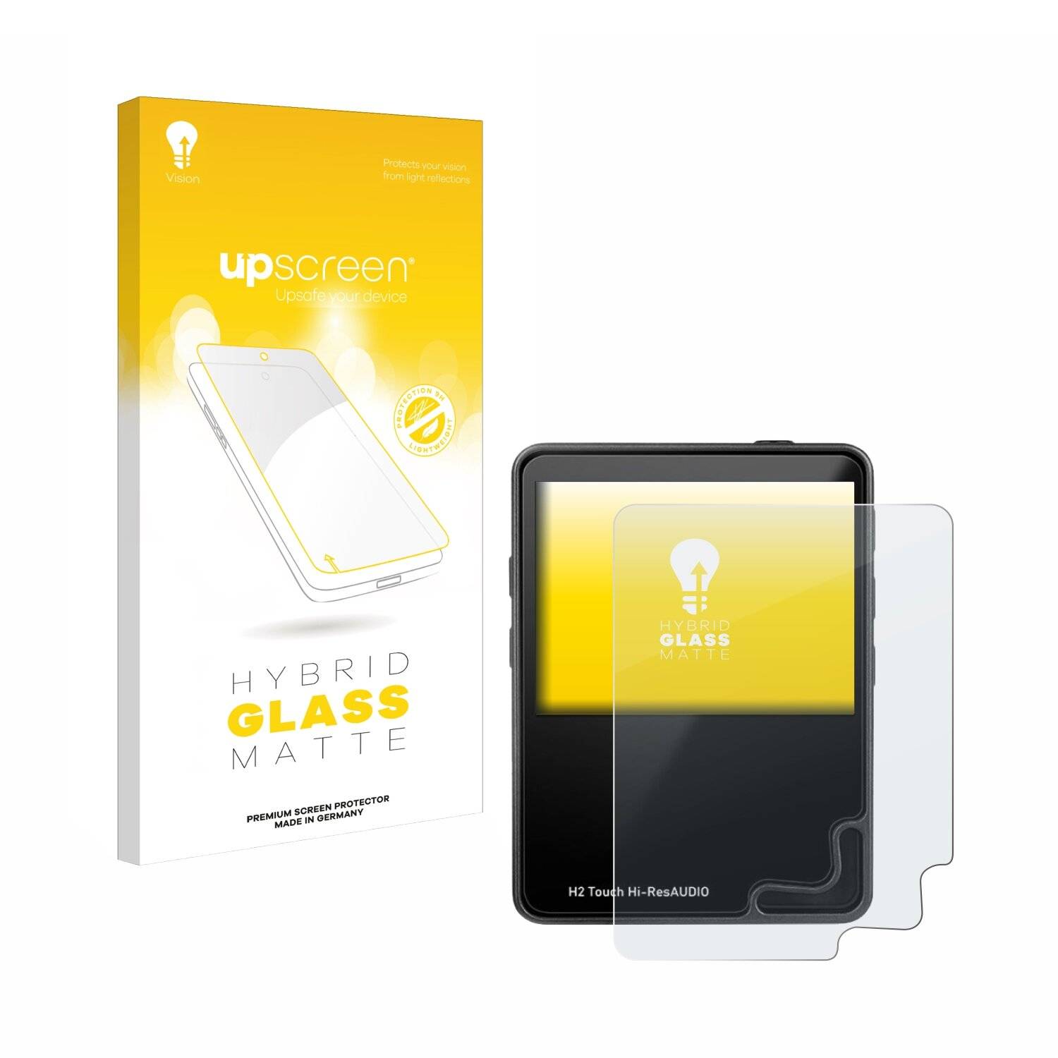 upscreen Hybrid Glas Matt Panzer-Folie für HifiWalker H2