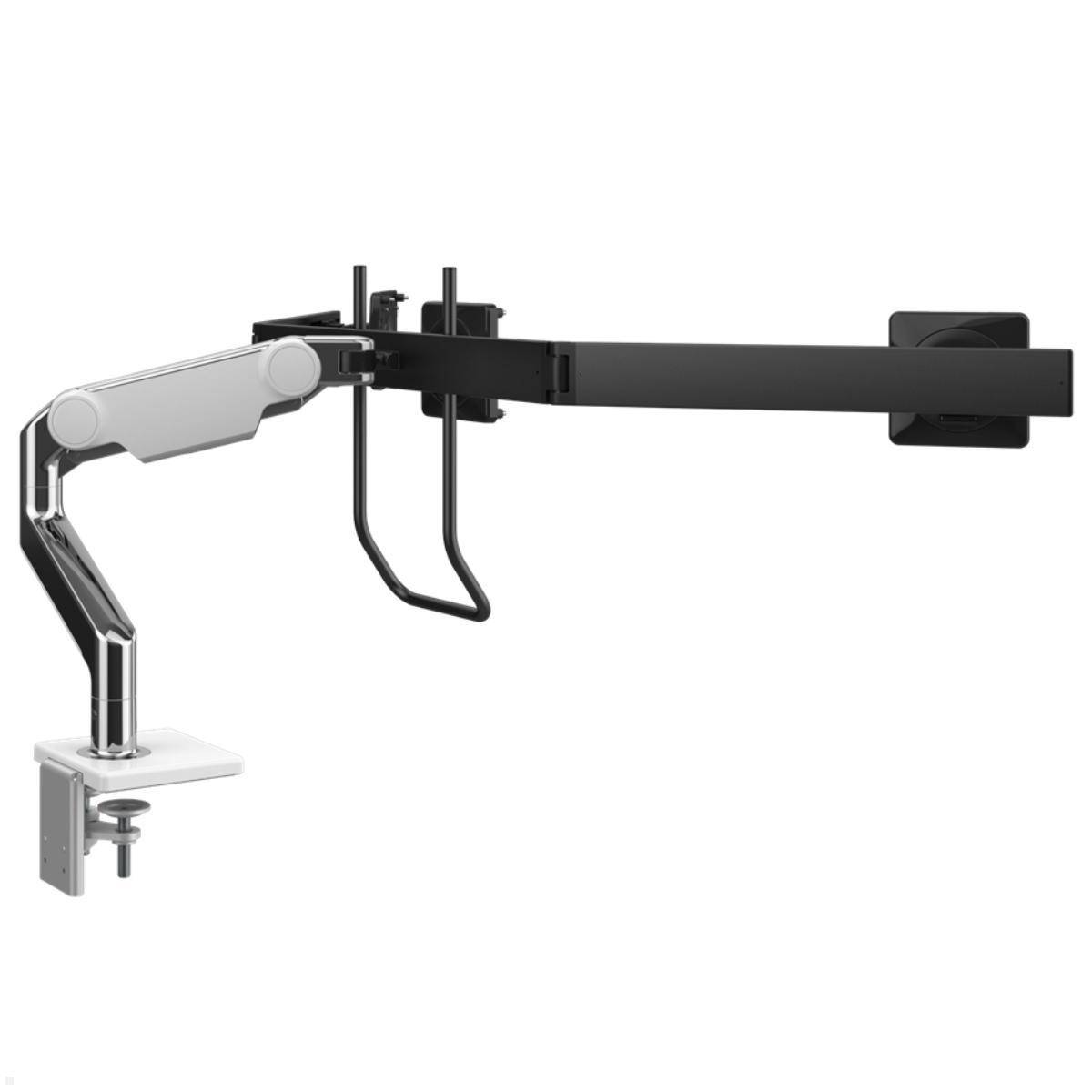 Humanscale M10 3-fach Monitorhalterung schräg mit Tischklemme (M10CMWBLB), weiß