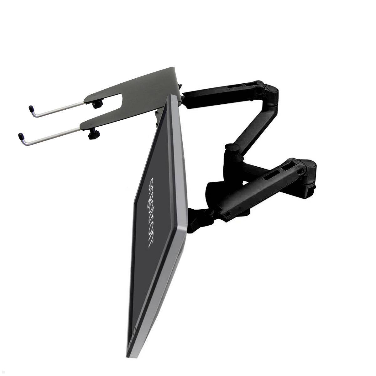 Ergotron LX Monitorhalterung mit Laptop/Notebook nebeneinander (45-345-224), sch...