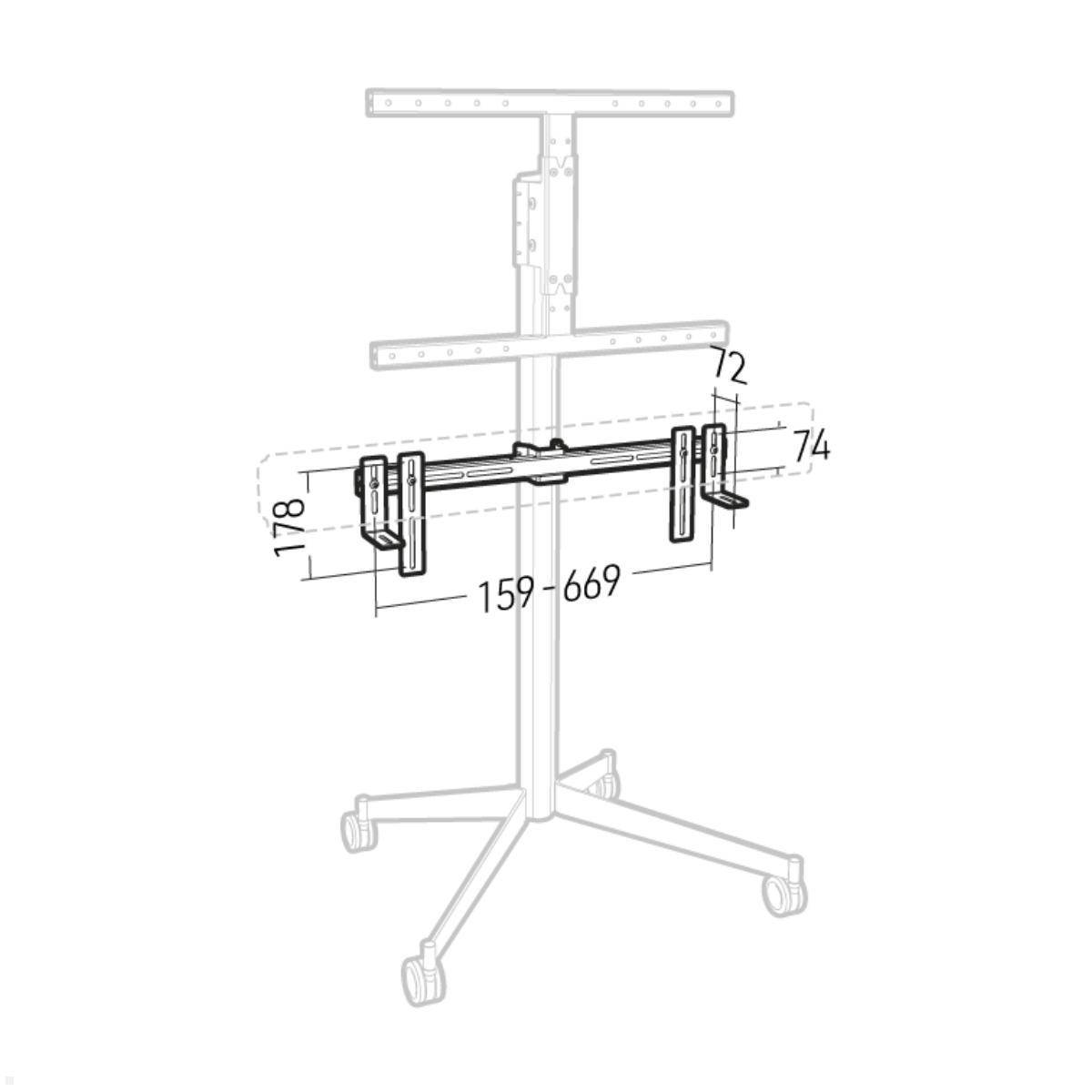 Erard KANA Zubehör universelle Soundbarhalterung für TV Ständer, schwarz