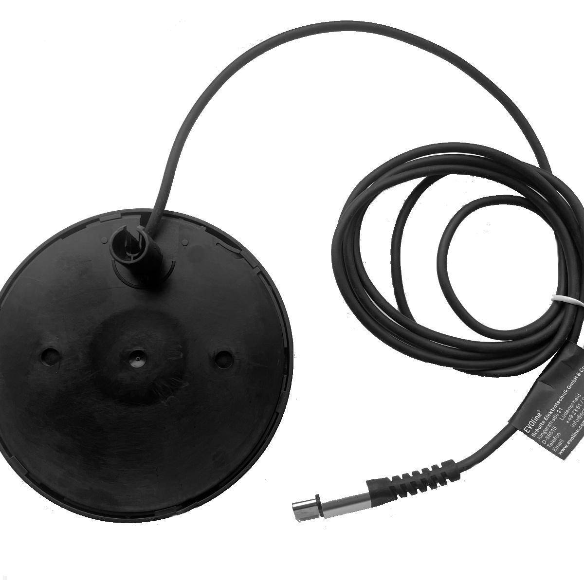 EVOline Circle80 Einbausteckdose USB A/C, Wireless Charger Deckel, schwarz