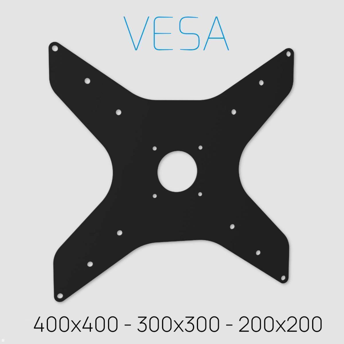 Cavus SQUARE100B44 TV Standfuß rechteckig 32 - 65 Zoll, Säule 100 cm, schwarz