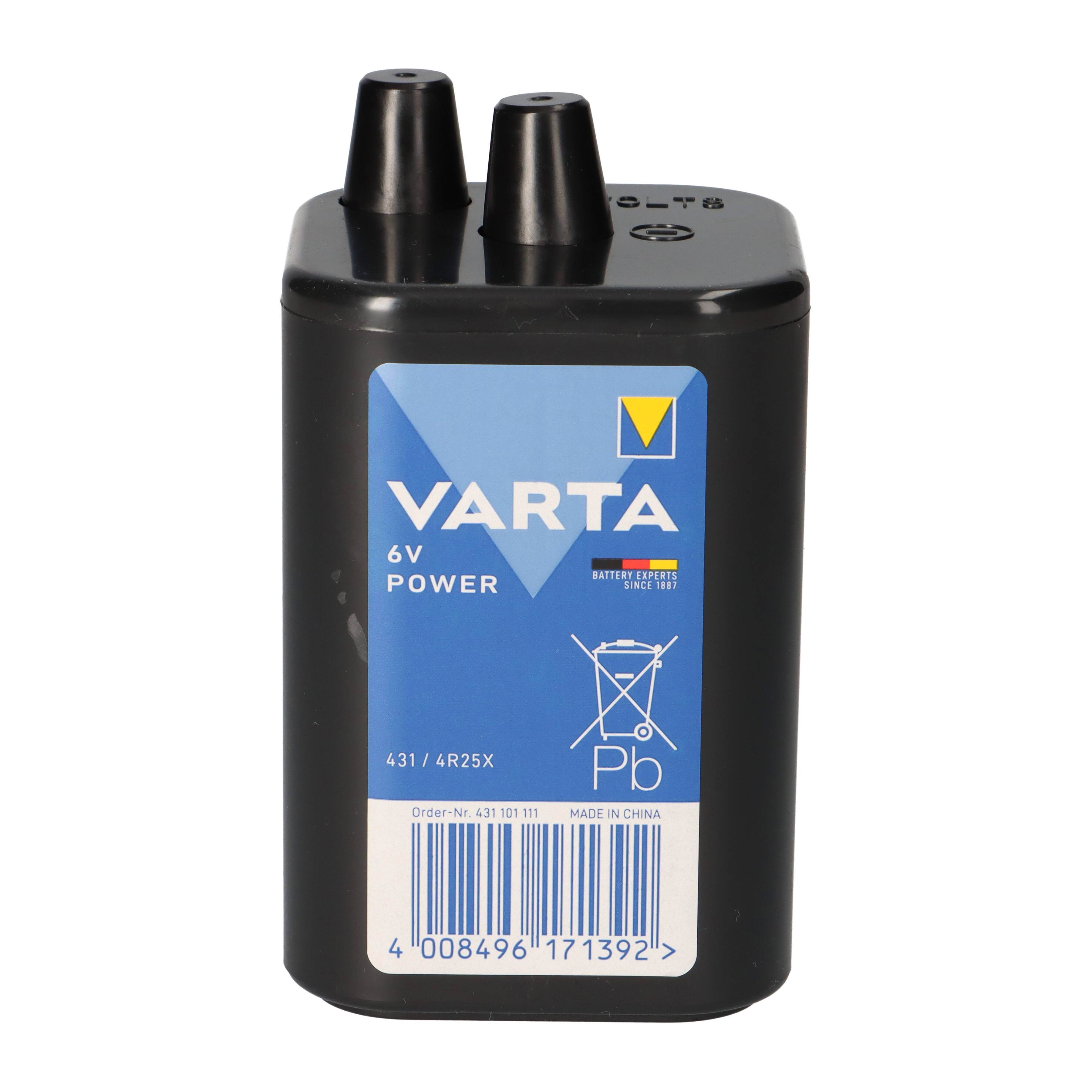 40x Varta 431 4R25X Batterie 6V 8,5Ah – passend für Baustellenleuchten, Warnlampen & Sicherungstechnik