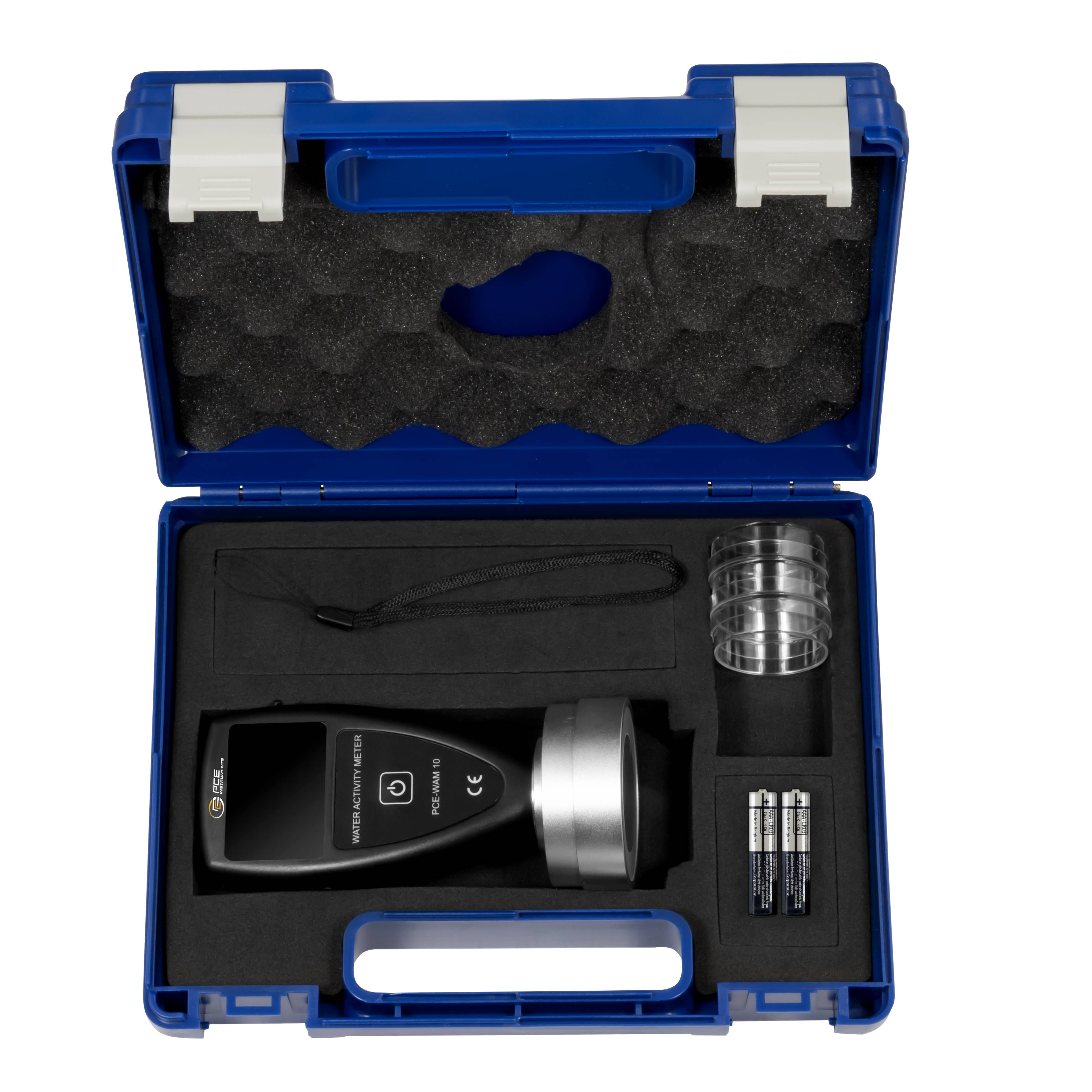 PCE Instruments Feuchtigkeitsmessgerät PCE-WAM 10 für die Messung der Wasseraktivität |inkl. Probeschalen |misst bis 1aw