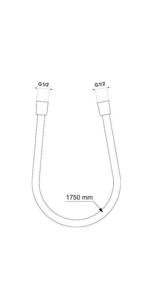 Ideal Standard Brauseschlauch IDEALRAIN Idealflex 1750mm silk black