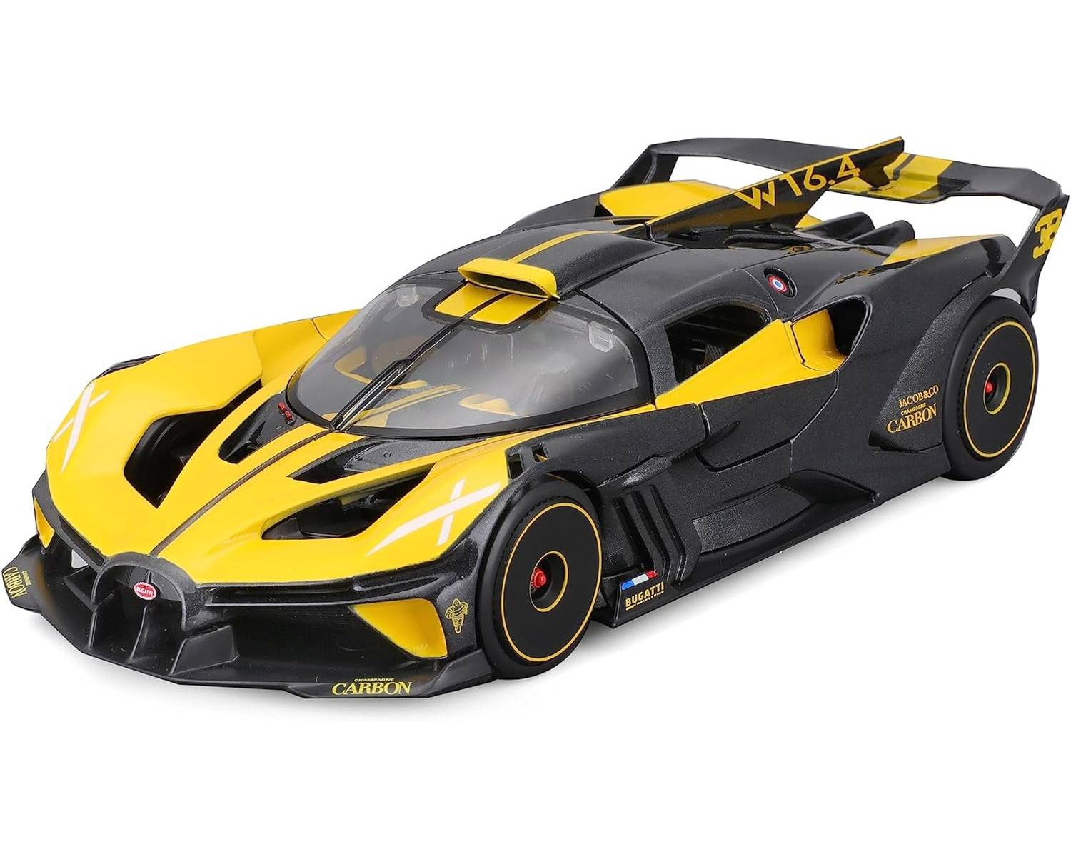 Maisto 32911 - Modellauto - Bugatti Bolide (gelb, Maßstab 1:24) Modell Auto Spielzeugauto