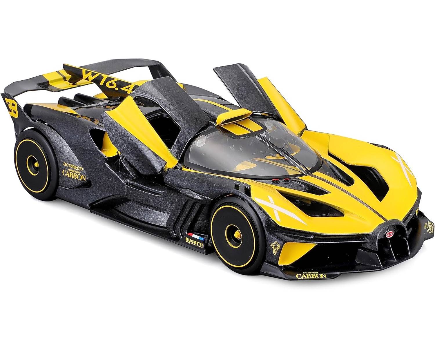 Maisto 32911 - Modellauto - Bugatti Bolide (gelb, Maßstab 1:24) Modell Auto Spielzeugauto