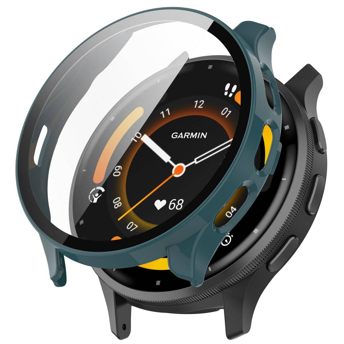 Für Garmin Venu 3 Watch Gehäuse mit integriertem Schutz Hart Glas Grün