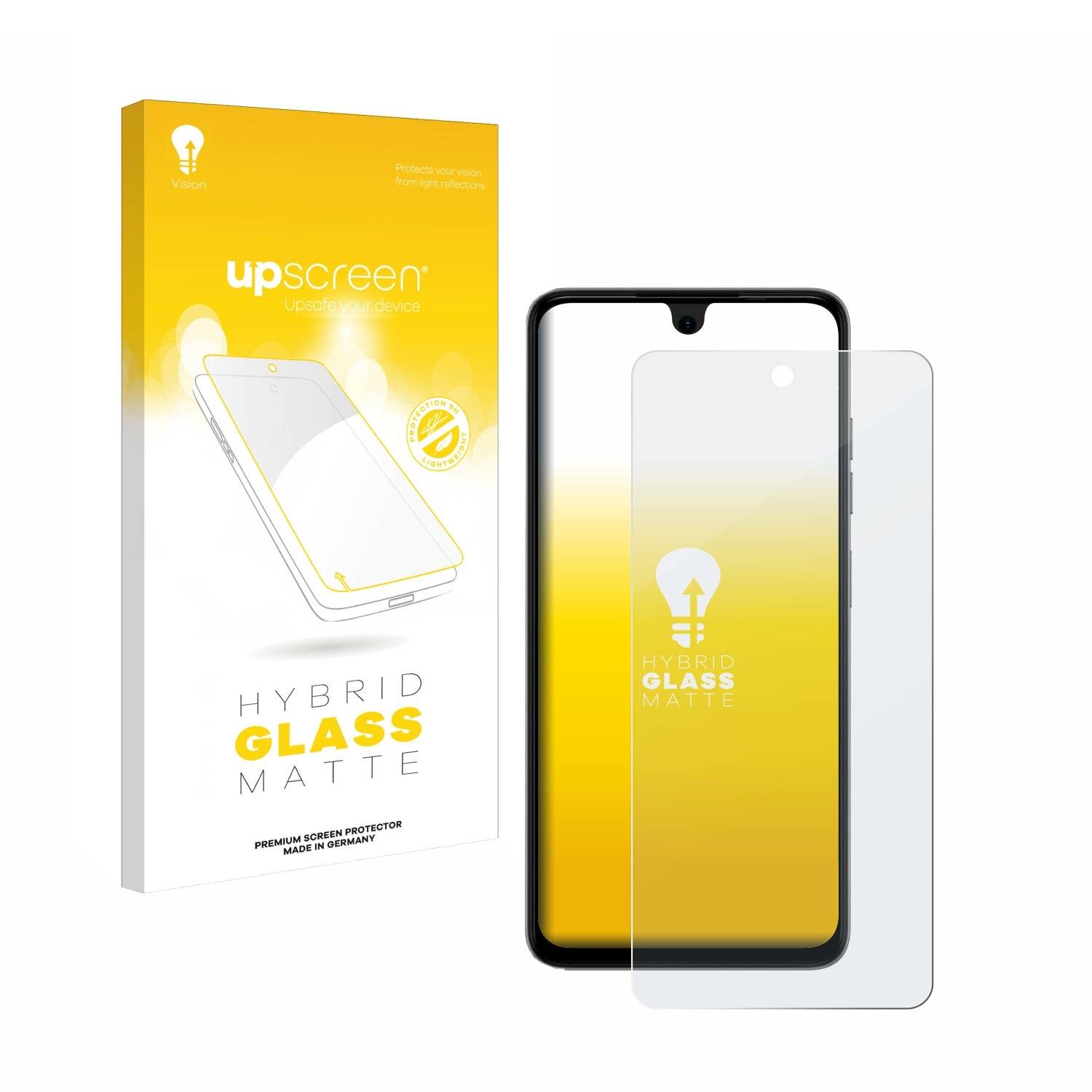 upscreen Hybrid Glas Matt Panzer-Folie für Tecno Spark Go