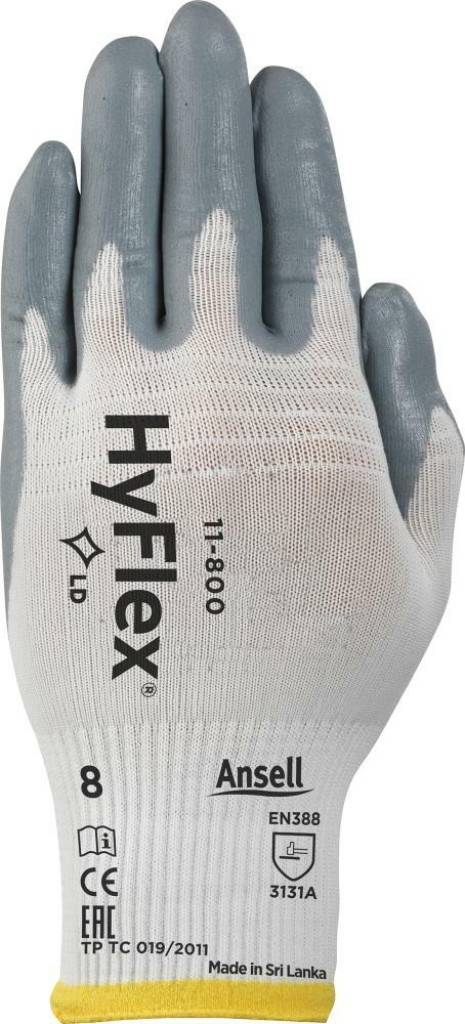 Montagehandschuh HyFlex 11-800Zulassung/Norm EN 3882003, EN 3882016, EN 1149Eigenschaften Guter Ölgriff Hoher Tragekomfort Sehr gute Flexib