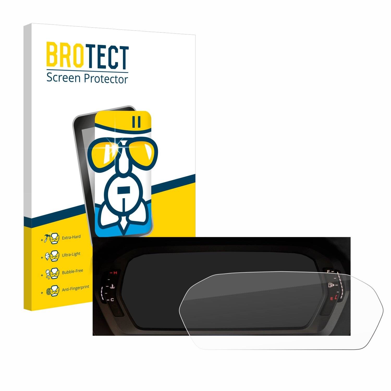 BROTECT AirGlass Glas Panzer-Folie für Audi A3 2023 Virtual cockpit -