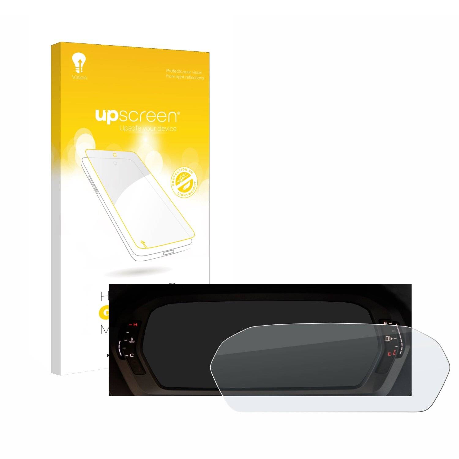 upscreen Hybrid Glas Matt Panzer-Folie für Audi A3 2023 Virtual