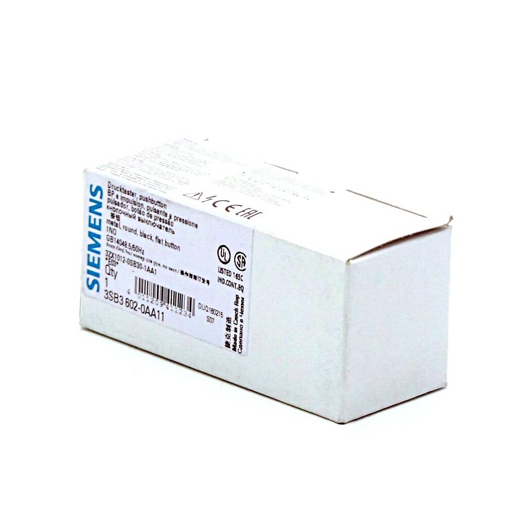 Siemens 3 Stück Drucktaster schwarz (3SB3602-0AA11)