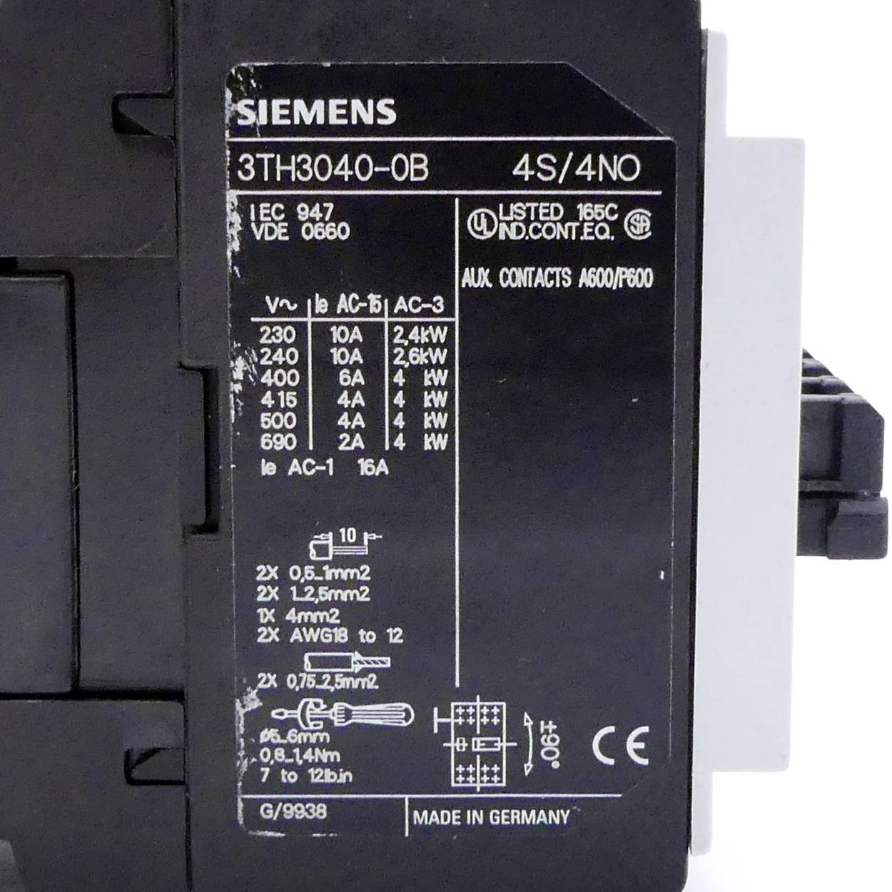 Siemens Schütz (3TH3040-0BB4)