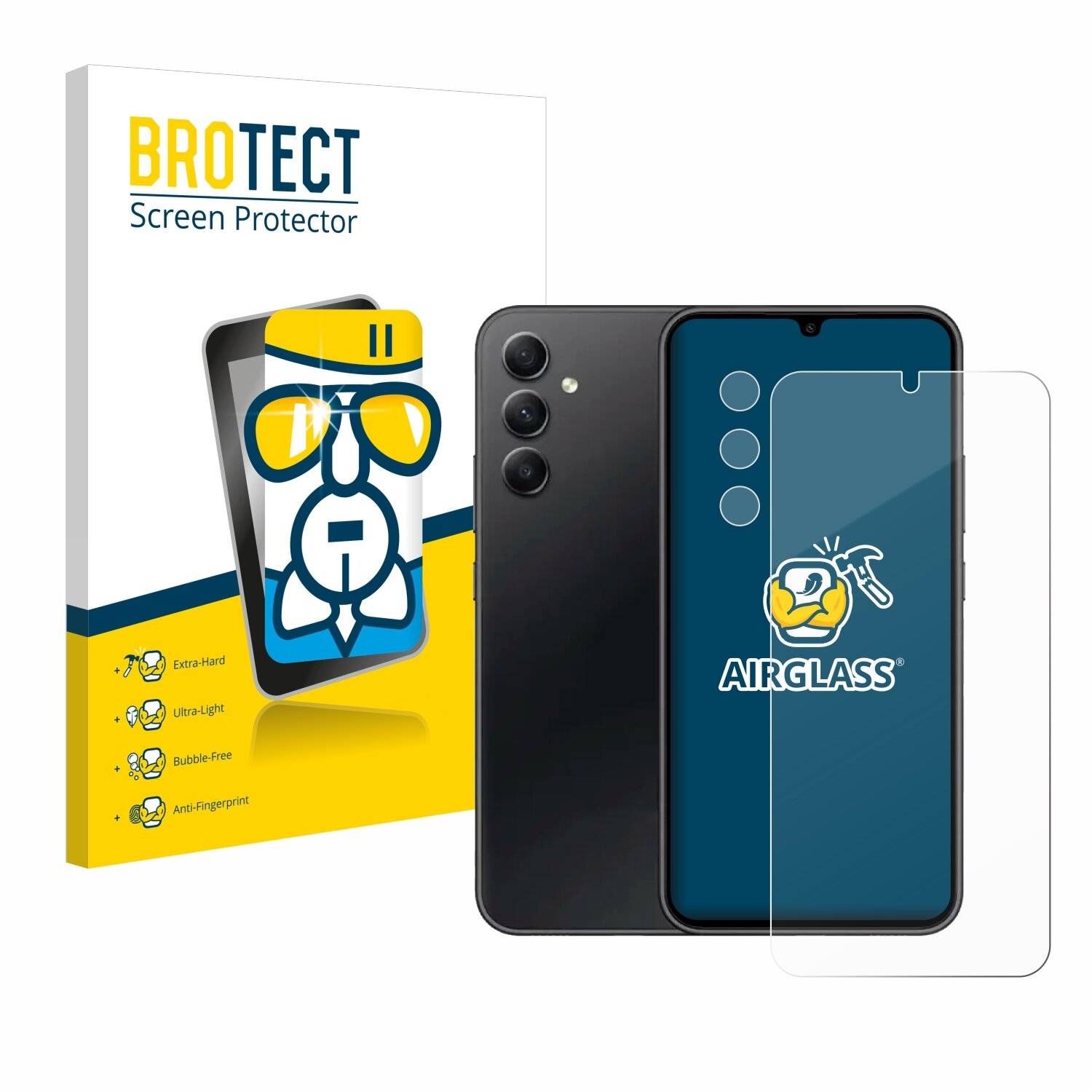BROTECT AirGlass Glas Panzer-Folie für Samsung Galaxy A34 5G Enterprise Edition