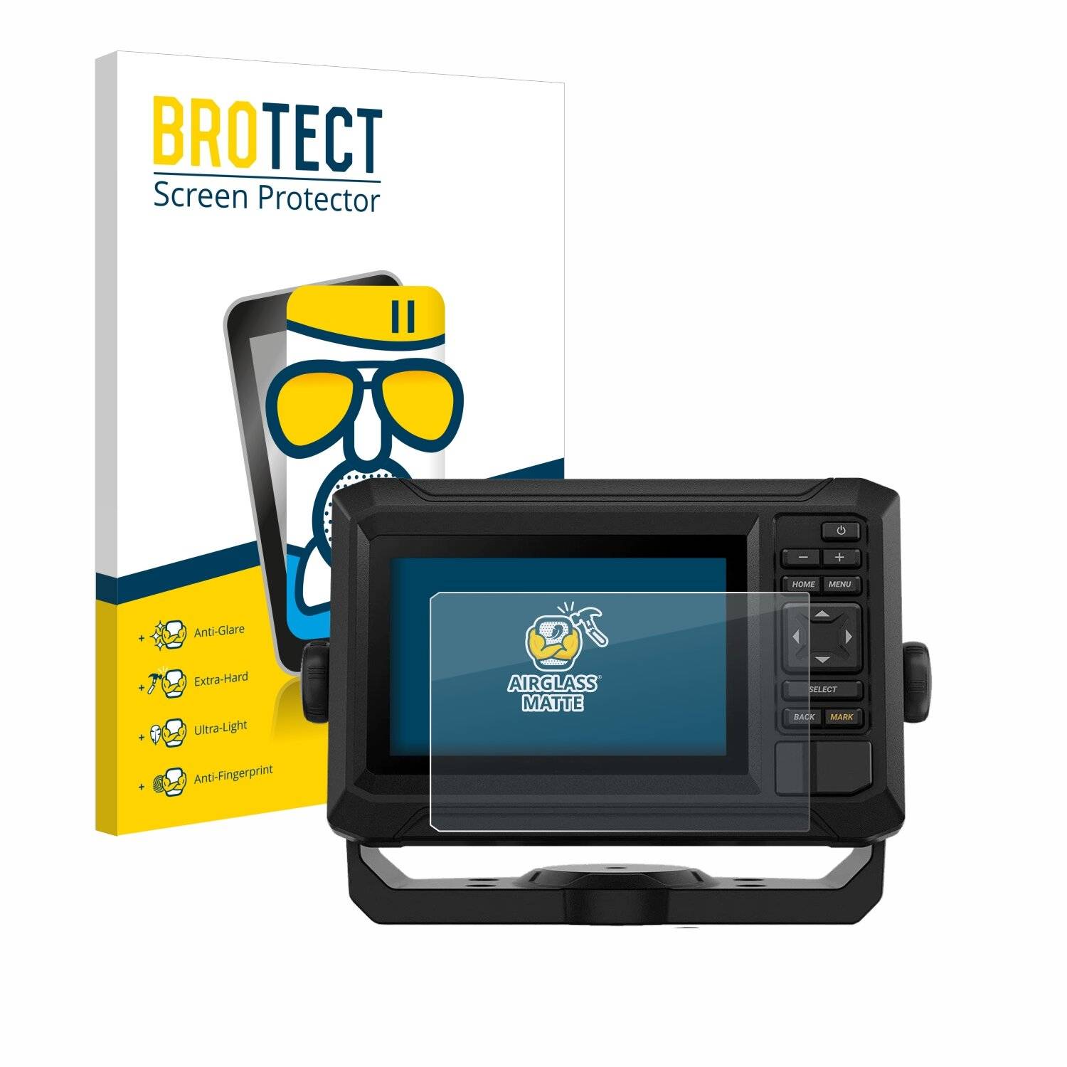 BROTECT AirGlass Matt Glas Panzer Folie für Garmin ECHOMAP UHD2